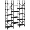 vidaXL Bookshelf Black Engineered wood Large Bookshelf Rectangular