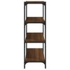 vidaXL Book Cabinet Brown oak Engineered wood, Steel