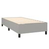 vidaXL Bed Frame Light Grey 100% polyester, plywood, engineered wood Twin