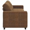 vidaXL Sofa with Cushion Brown Faux leather and Wood