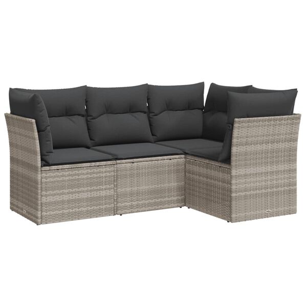 vidaXL Garden Sofa Set Light Grey, Dark Grey