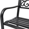 vidaXL Patio Bench 50" Cast Iron Black