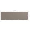 vidaXL Balcony Screen Taupe 35.4x118.1" Oxford Fabric