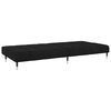 vidaXL Sofa Bed Black Velvet (100% polyester), wood, metal 2-seater
