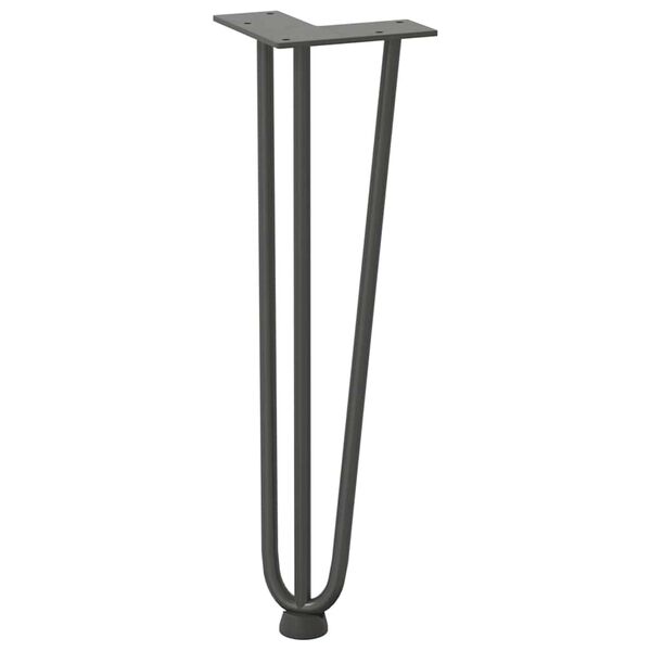 vidaXL Hairpin Table Leg Anthracite Solid powder-coated steel Standard