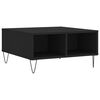 vidaXL Coffee Table Black Engineered wood Medium Coffee Table Square