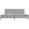 vidaXL Bed Frame Grey Sonoma Engineered wood, metal Full Modern