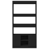 vidaXL Highboard Black Engineered Wood Tall Highboard Rectangular