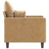 vidaXL Sofa Chair Brown Velvet (100% polyester), Metal, Textilene Single