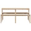 vidaXL Picnic Table Natural Wood Solid Pine Wood Durable Picnic Table