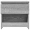vidaXL Bedside Cabinet Grey Sonoma Engineered Wood Medium