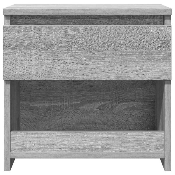 vidaXL Bedside Cabinet Grey Sonoma Engineered Wood Medium
