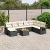 vidaXL Garden Sofa Set Black PE Rattan Large Modular Garden Sofa Set