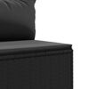 vidaXL Patio Sofa Set Set of 3 Black
