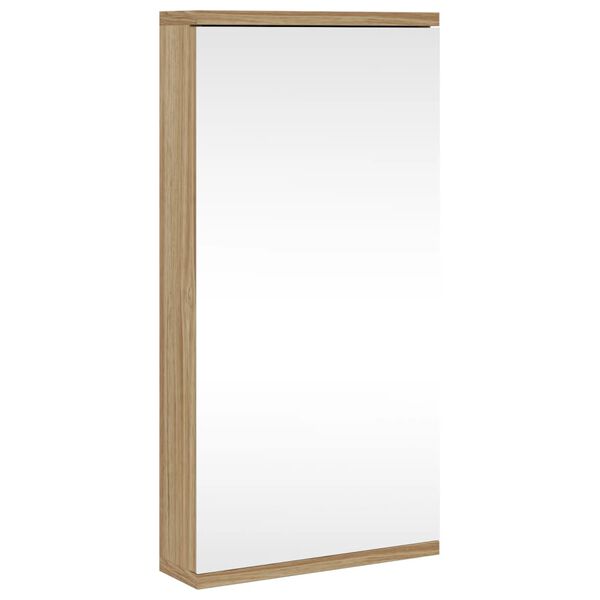 vidaXL Corner Bathroom Mirror Cabinet Oak