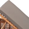 vidaXL Sun Lounger Dark Grey, Natural Teak