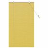 vidaXL Roller Blind with Curtains Yellow 35.43 x 62.99 in Bamboo