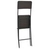 vidaXL Bar Chair Set of 2 Brown HDPE and powder-coated steel Standard
