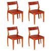 vidaXL Dining Chairs 4 pcs Solid Acacia Wood