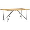 vidaXL Dining Table Natural brown and black Solid mango wood, steel