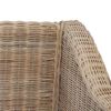 vidaXL Sofa Natural Natural rattan Large Removable Covers