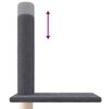 vidaXL Cat Tree Dark grey Engineered wood, plush, sisal Extra Tall
