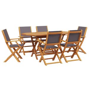 vidaXL Garden Dining Set Gray