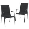 vidaXL Garden Dining Set Black and Anthracite