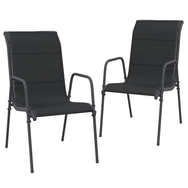 vidaXL Garden Dining Set Black and Anthracite