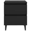 vidaXL Bed Cabinet Black Engineered wood, Metal Standard Bed Cabinet