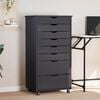 vidaXL Rolling Cabinet Grey Solid Pine Wood, Engineered Wood, Plastic
