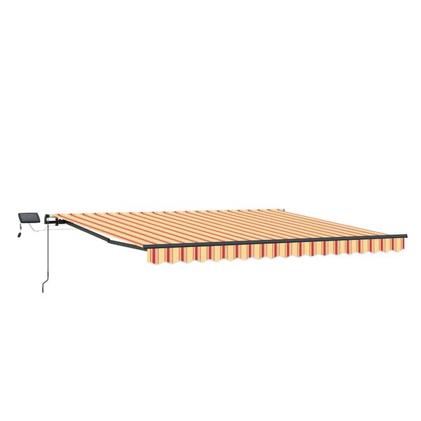 vidaXL Retractable Awning yellow and orange 177.17" x 118.11" fabric