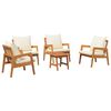 vidaXL Bistro Set 5 pcs Brown 59.5 x 65 x 72 cm Solid Acacia Wood