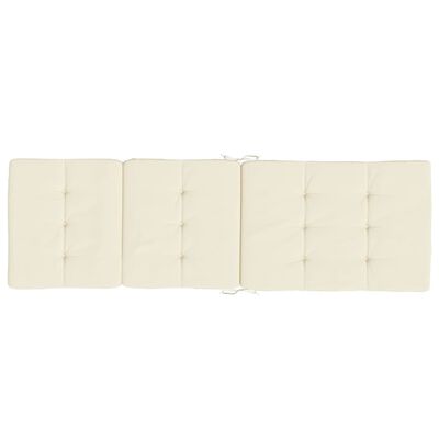 vidaXL Deck Chair Cushions 2 pcs Cream Oxford Fabric