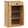 vidaXL Shoe Cabinet Honey Wax Solid Pine Wood, Engineered Wood, Metal