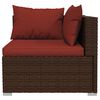 vidaXL Garden Lounge Set Brown PE rattan Large Modular Garden Sofa Set