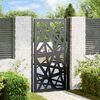 vidaXL Garden Gate Black 39.4x68.9" Steel Light Design