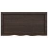 vidaXL Bathroom Countertop Dark Brown 31.5 x 15.7 x (0.8-2.4) " Treated Solid Wood
