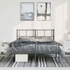 vidaXL Metal Bed Frame Black Steel Double Bed Frame Rectangular