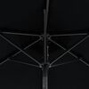 vidaXL Garden Parasol Black Polyester fabric, Steel pole Large Tiltable