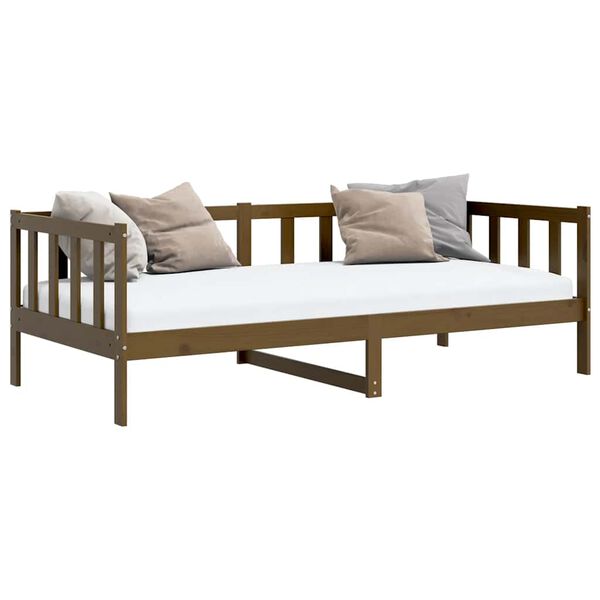 vidaXL Day Bed Honey brown Solid pine wood 35 x 79 in