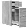 vidaXL Narrow Bathroom Cupboard Grey Sonoma Engineered Wood Slim Modern