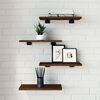 vidaXL Wall Shelf Set of 4 Brown Oak Engineered Wood