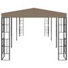 vidaXL Gazebo Taupe Polyester Spacious Gazebo Rectangular