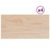 vidaXL Table Top Set of 4 Natural Wood Solid Pine Wood