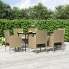 vidaXL Garden Dining Set Beige and Black