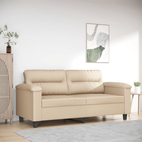 vidaXL 2-seater Sofa Cream