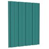 vidaXL Roof Panels 36 pcs Galvanised Steel Green 23.6x17.7"