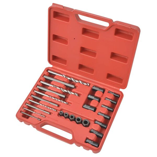 vidaXL 9.8" Piece Bolt Extractor Set Steel