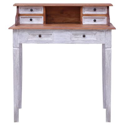 vidaXL Writing Desk with Drawers 35.4"x19.7"x39.8" Solid Reclaimed Wood